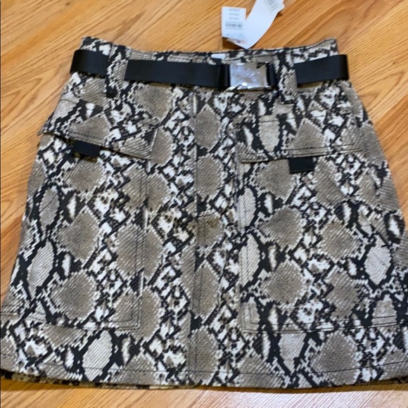 Snake Skin Skirt With Belt - Picture 1 of 2